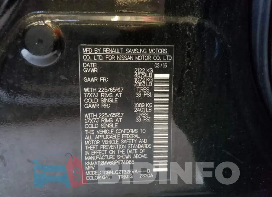 KNMAT2MV6GP674085 Photo# 10