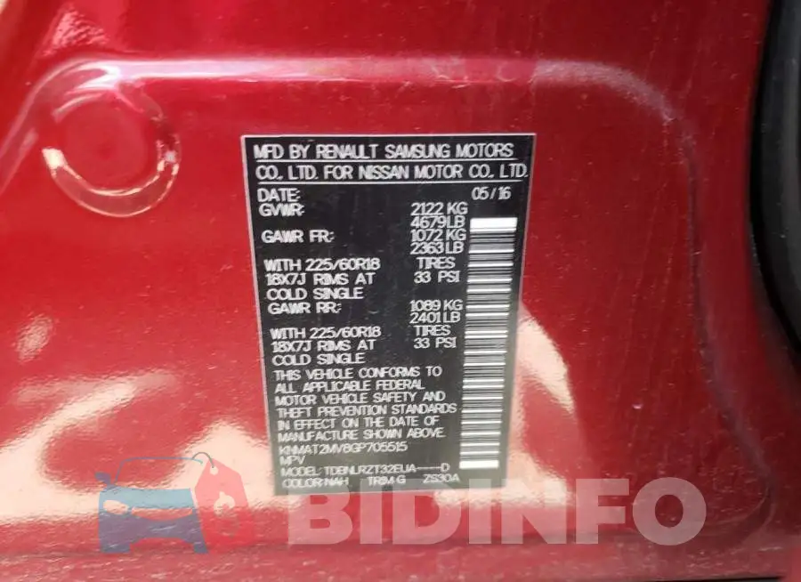KNMAT2MV8GP705515 Photo# 10