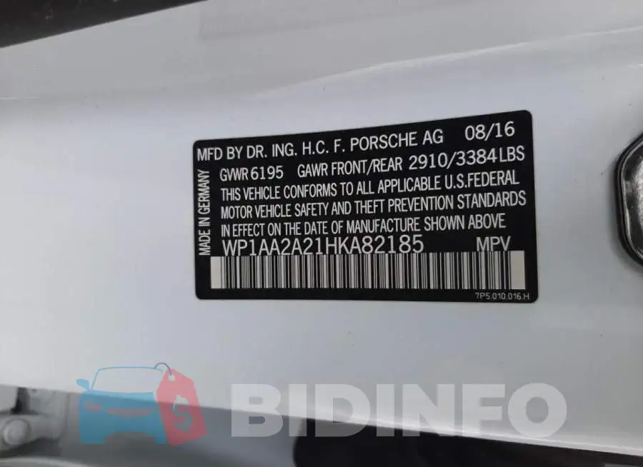 WP1AA2A21HKA82185 Photo# 10