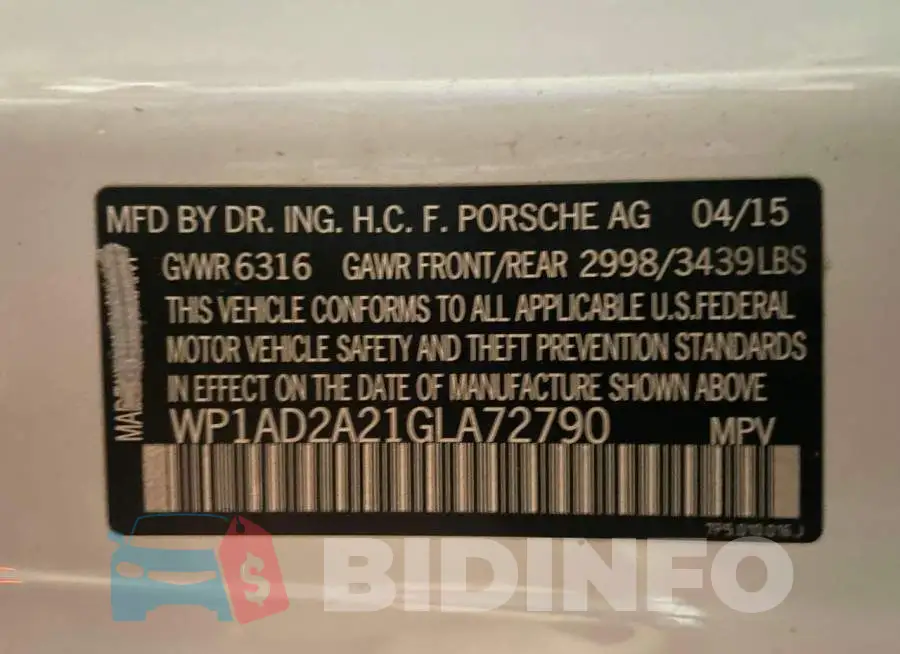 WP1AD2A21GLA72790 Photo# 10