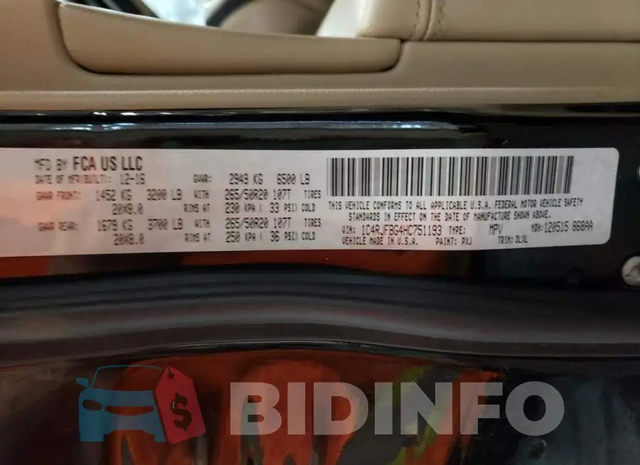 1C4RJFBG4HC751193 Photo# 10
