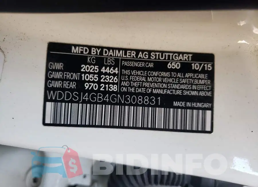 WDDSJ4GB4GN308831 Photo# 10