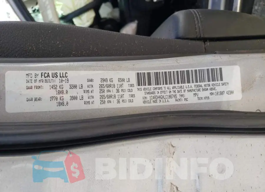 1C4RDHAGXLC186705 Photo# 10