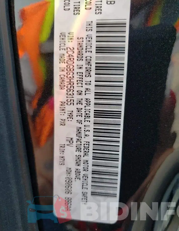 2C4RDGBG3HR563155 Photo# 10