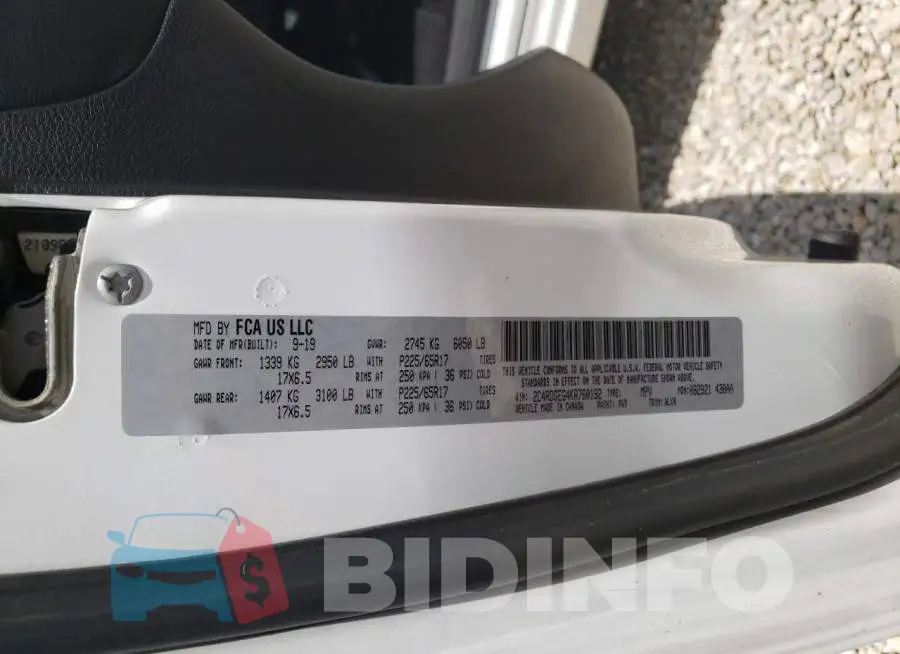 2C4RDGEG4KR760192 Photo# 10