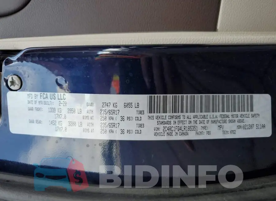 2C4RC1FG4LR185351 Photo# 10