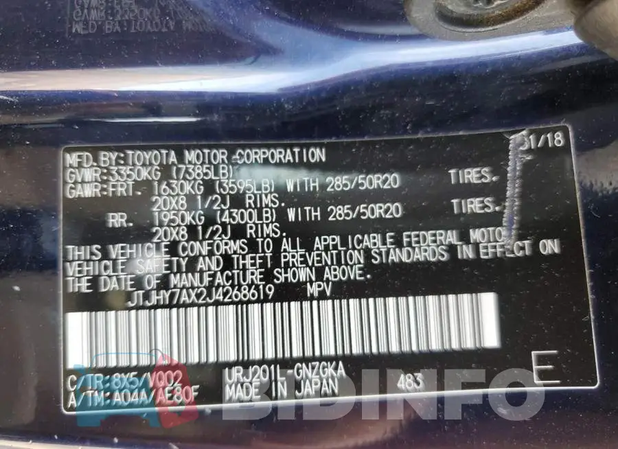 JTJHY7AX2J4268619 Photo# 10