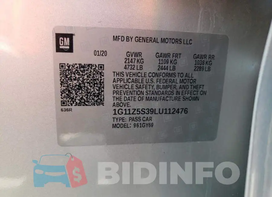 1G11Z5S39LU112476 Photo# 8