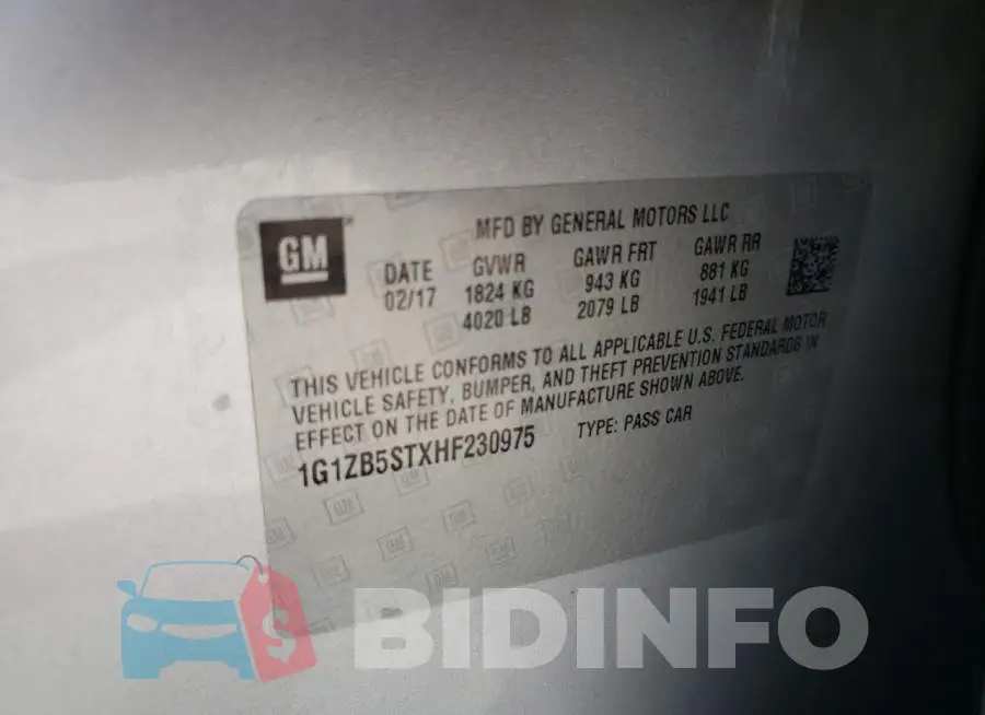 1G1ZB5STXHF230975 Photo# 10