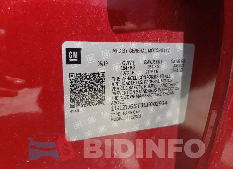 1G1ZD5ST3LF002934 Photo# 10