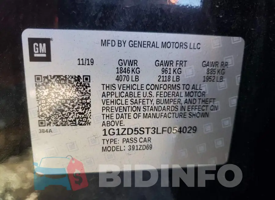 1G1ZD5ST3LF054029 Photo# 10