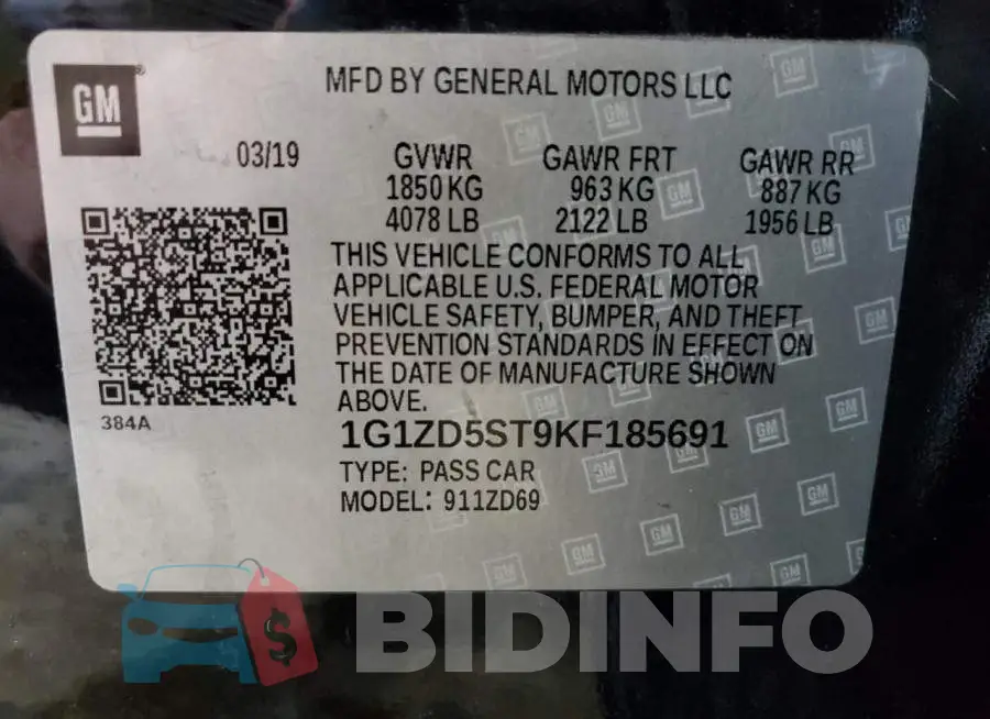 1G1ZD5ST9KF185691 Photo# 10
