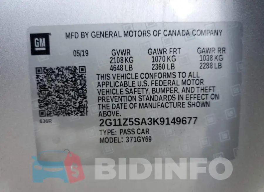 2G11Z5SA3K9149677 Photo# 10