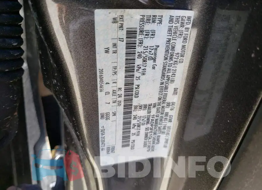 1FADP3FE1GL313879 Photo# 10