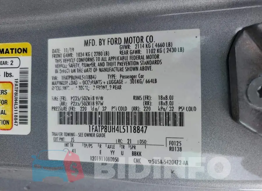 1FATP8UH4L5118847 Photo# 10