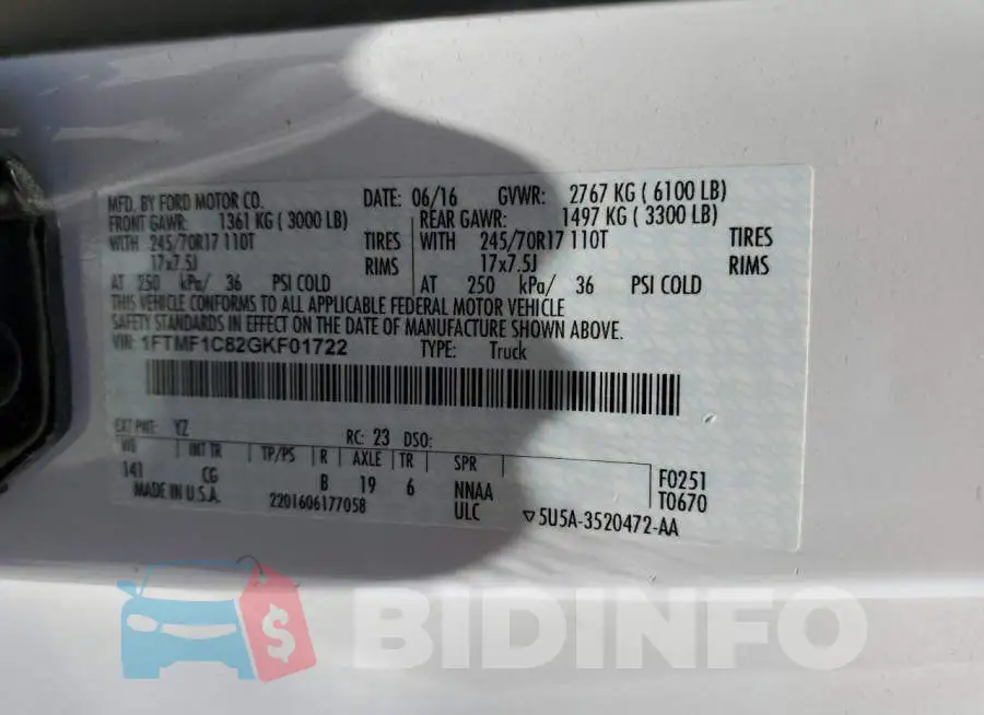 1FTMF1C82GKF01722 Photo# 10