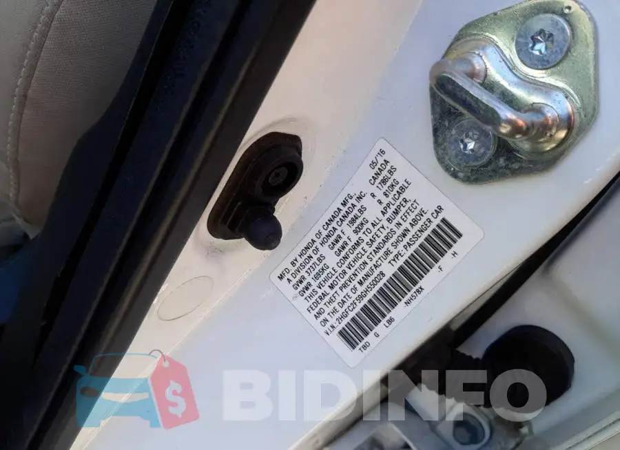 2HGFC2F59GH550028 Photo# 10