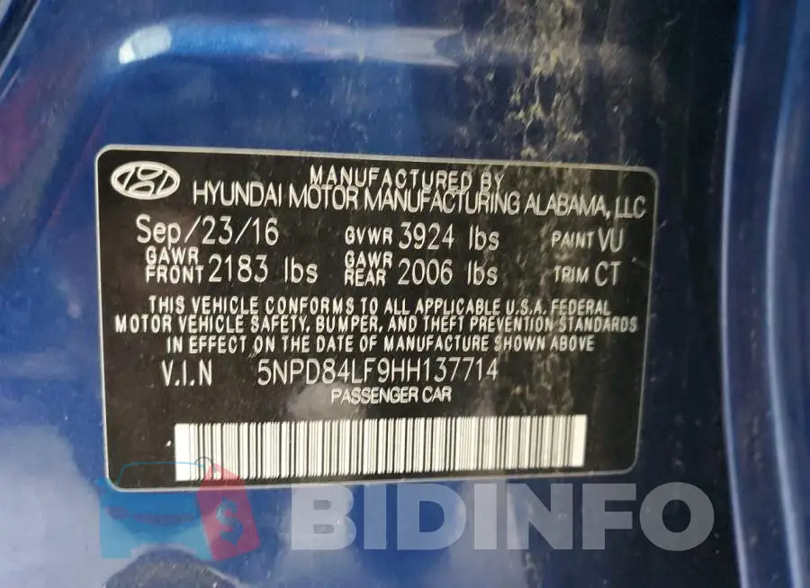 5NPD84LF9HH137714 Photo# 10