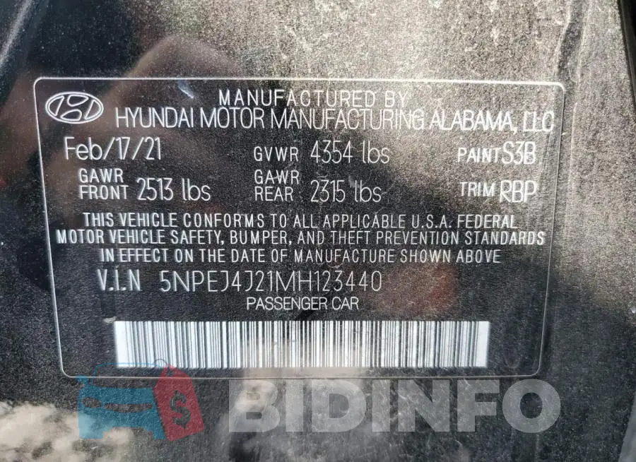 5NPEJ4J21MH123440 Photo# 10