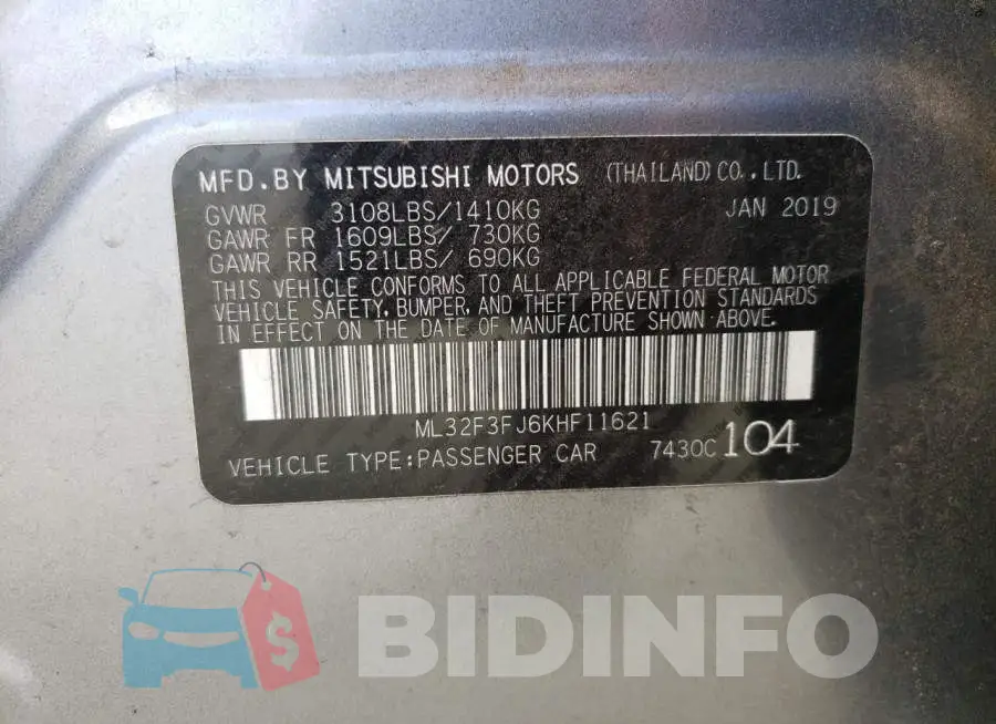 ML32F3FJ6KHF11621 Photo# 10