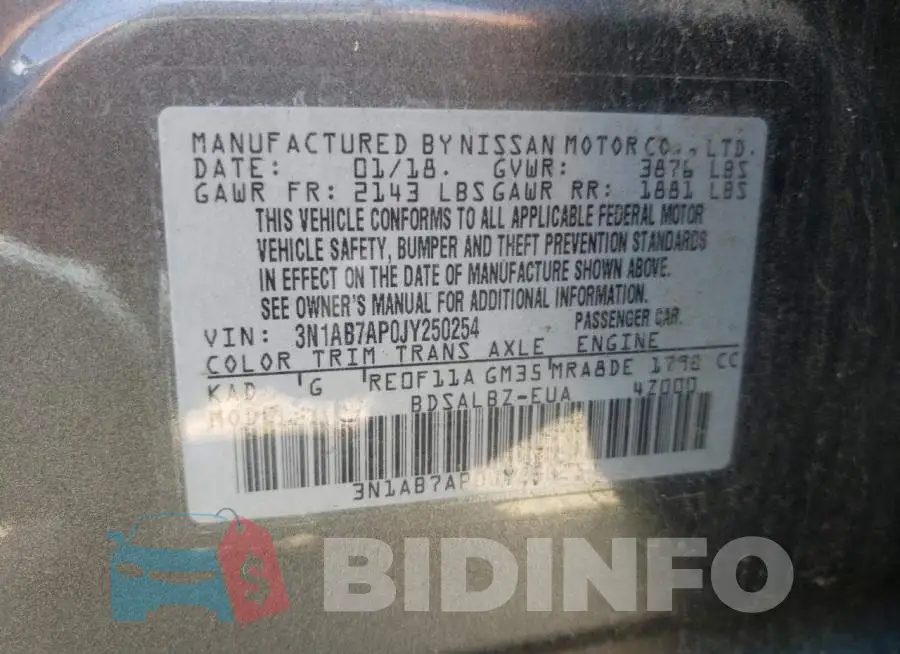 3N1AB7AP0JY250254 Photo# 10