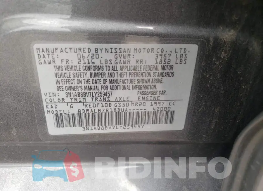 3N1AB8BV7LY259457 Photo# 10