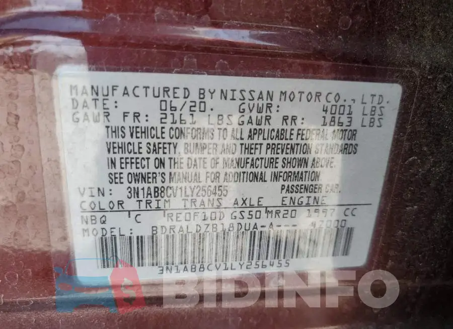 3N1AB8CV1LY256455 Photo# 10