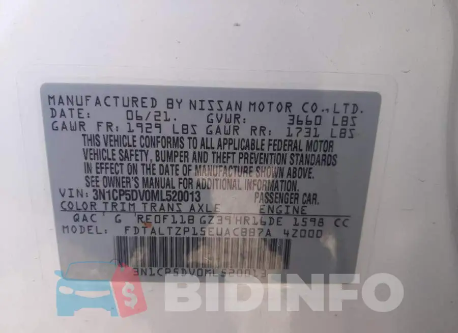 3N1CP5DV0ML520013 Photo# 10