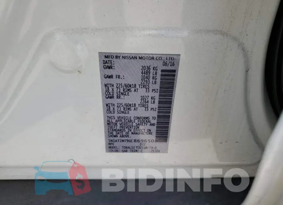 5N1AT2MT9GC869650 Photo# 10