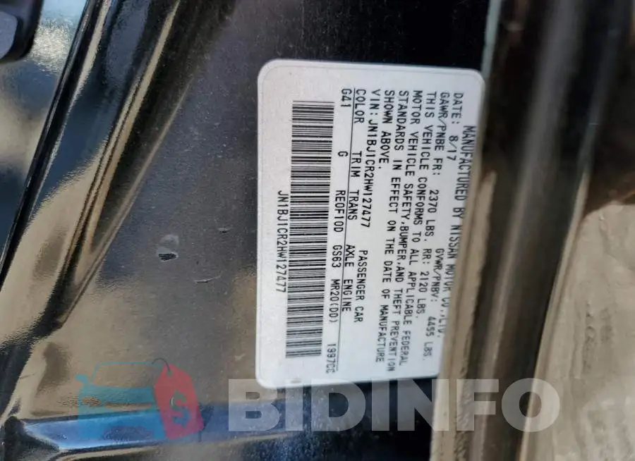 JN1BJ1CR2HW127477 Photo# 10