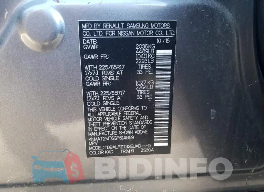 KNMAT2MT6GP614869 Photo# 10