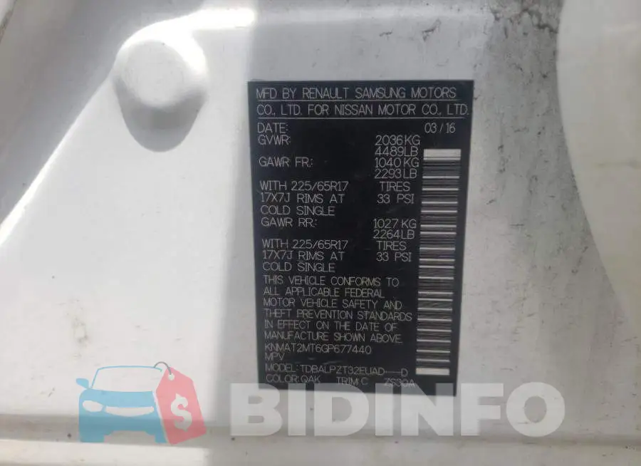 KNMAT2MT6GP677440 Photo# 10