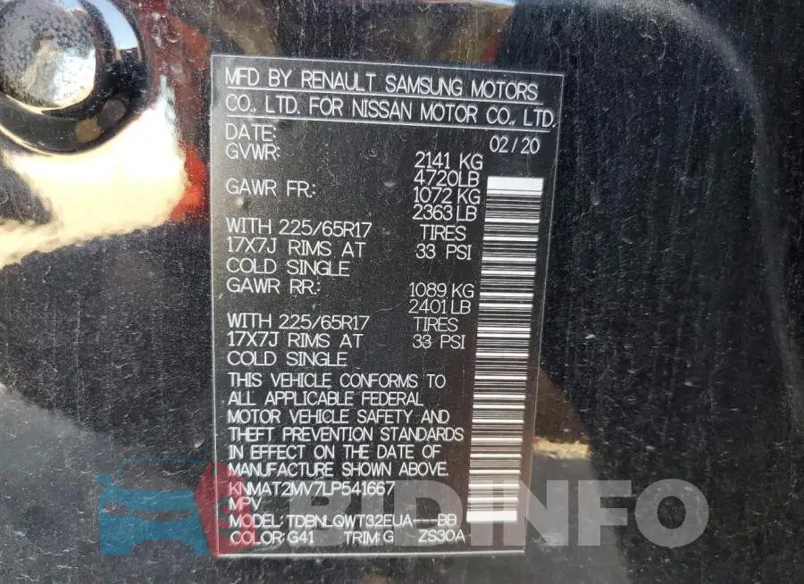 KNMAT2MV7LP541667 Photo# 10