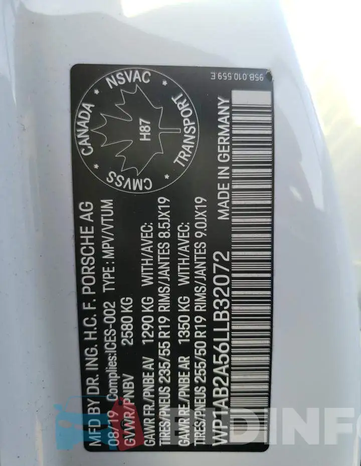 WP1AB2A56LLB32072 Photo# 10