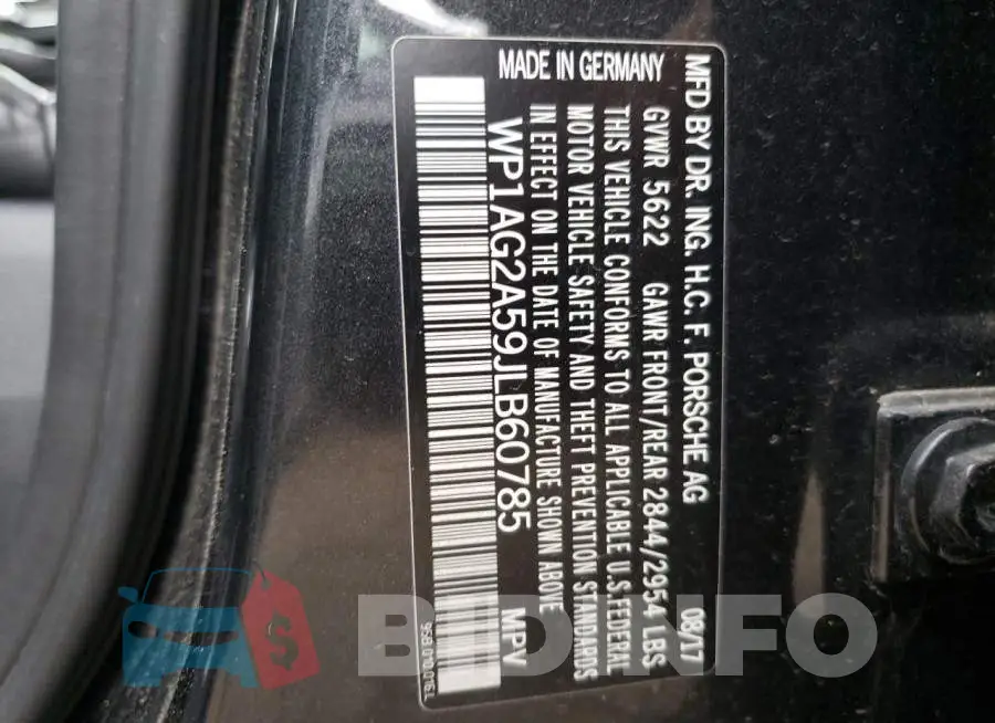 WP1AG2A59JLB60785 Photo# 10