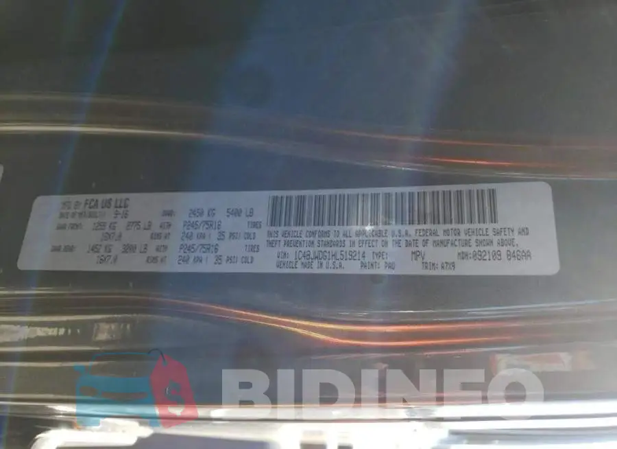 1C4BJWDG1HL519214 Photo# 10