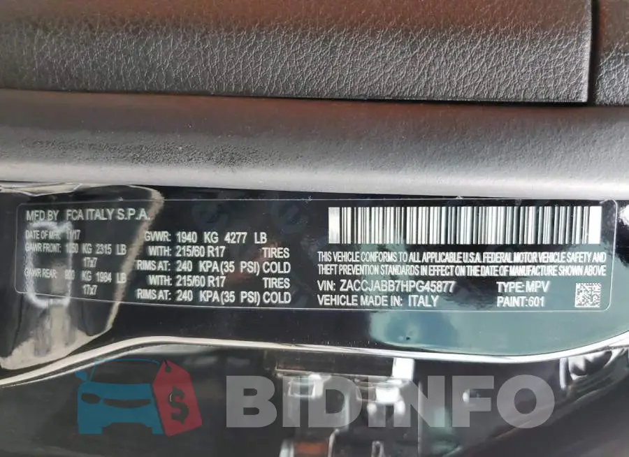 ZACCJABB7HPG45877 Photo# 10