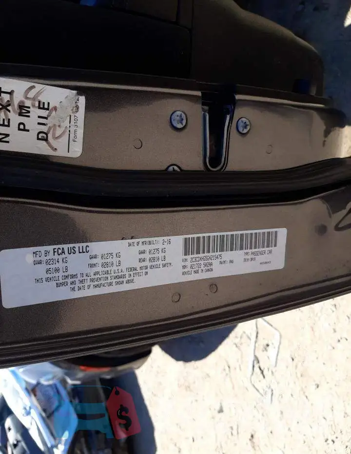 2C3CDXHG5GH215475 Photo# 10