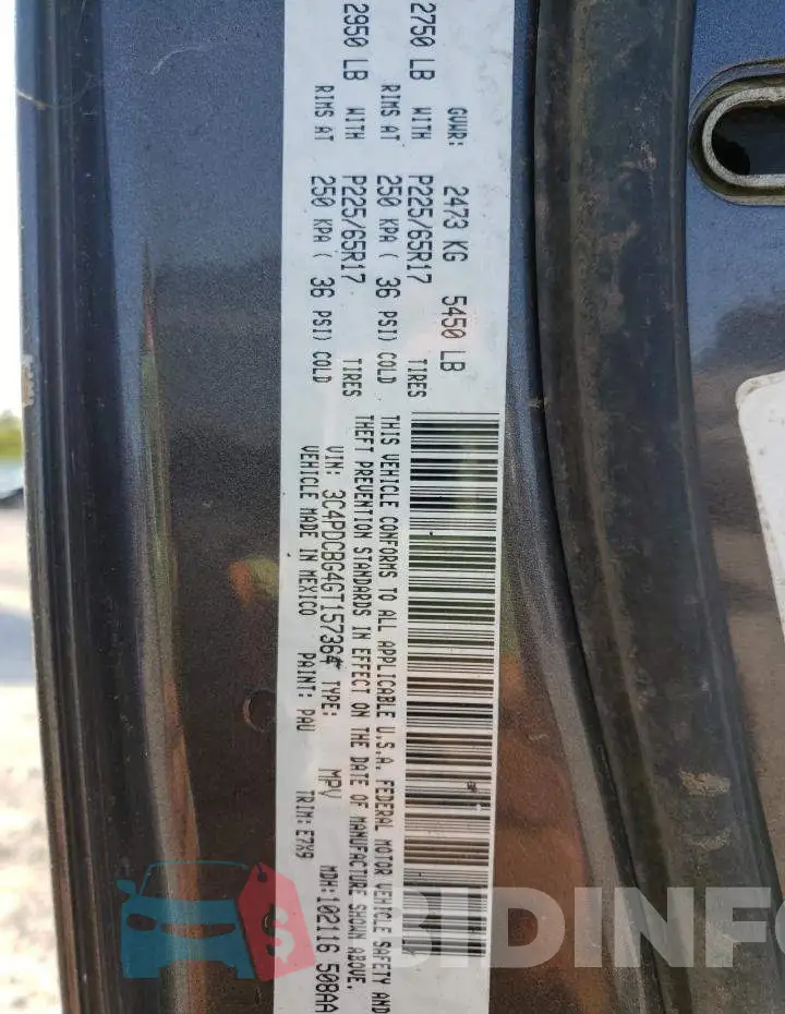 3C4PDCBG4GT157364 Photo# 10