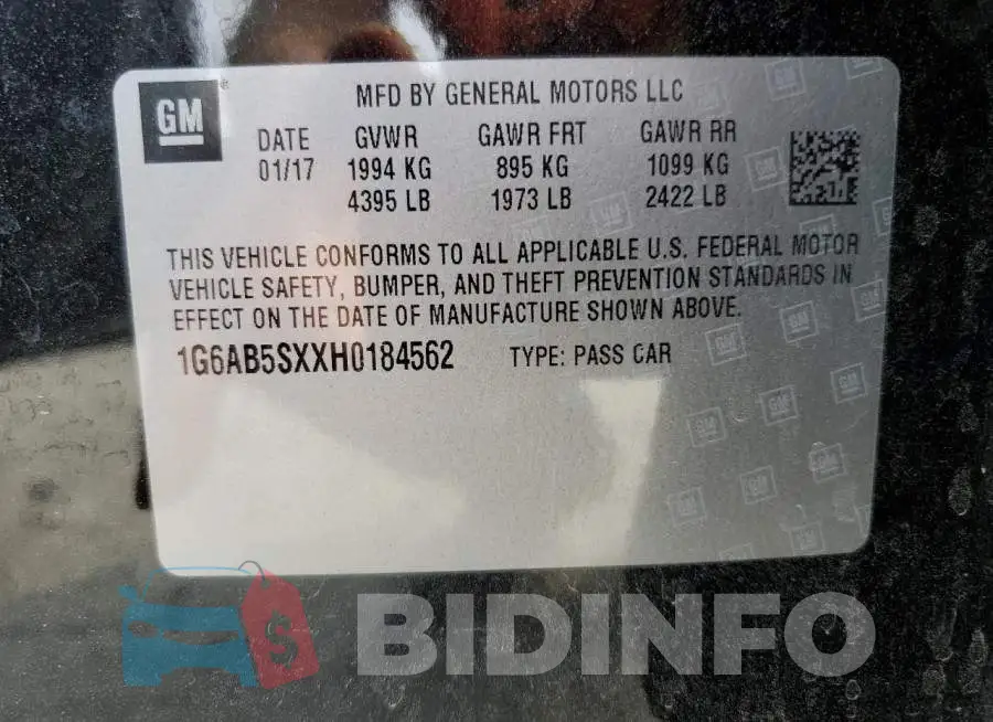 1G6AB5SXXH0184562 Photo# 10