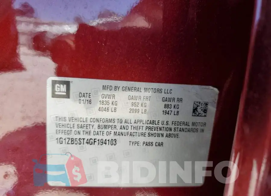 1G1ZB5ST4GF194103 Photo# 10