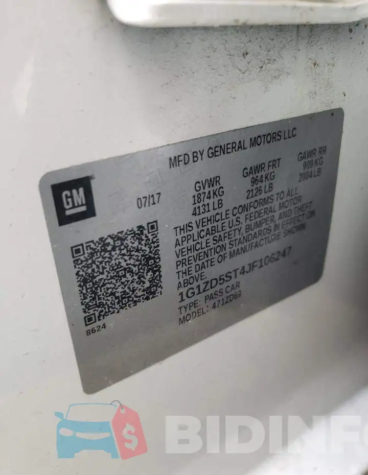 1G1ZD5ST4JF106247 Photo# 10