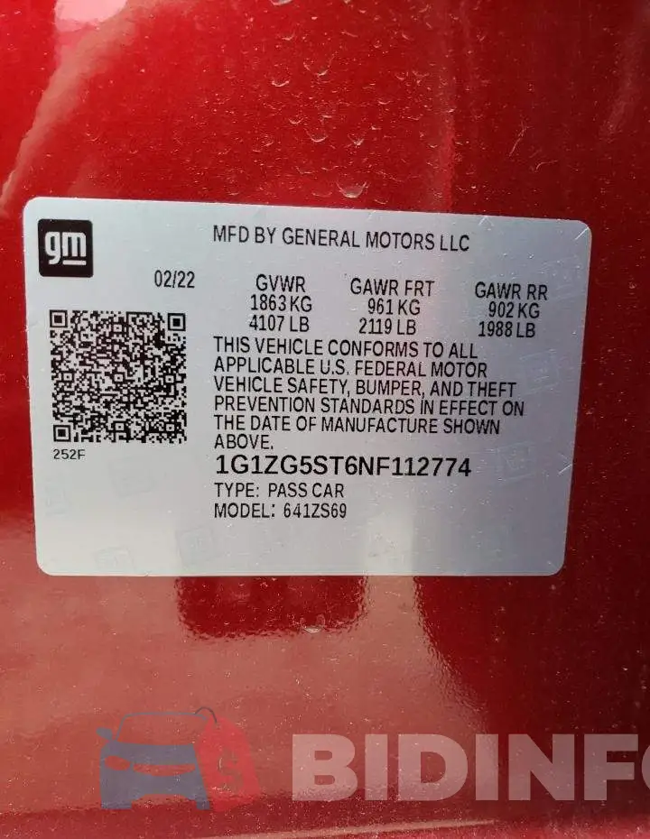 1G1ZG5ST6NF112774 Photo# 10