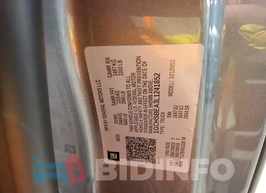 1GCHSBEA3L1241852 Photo# 10