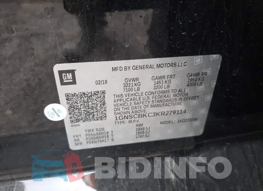 1GNSCBKC3KR279114 Photo# 10