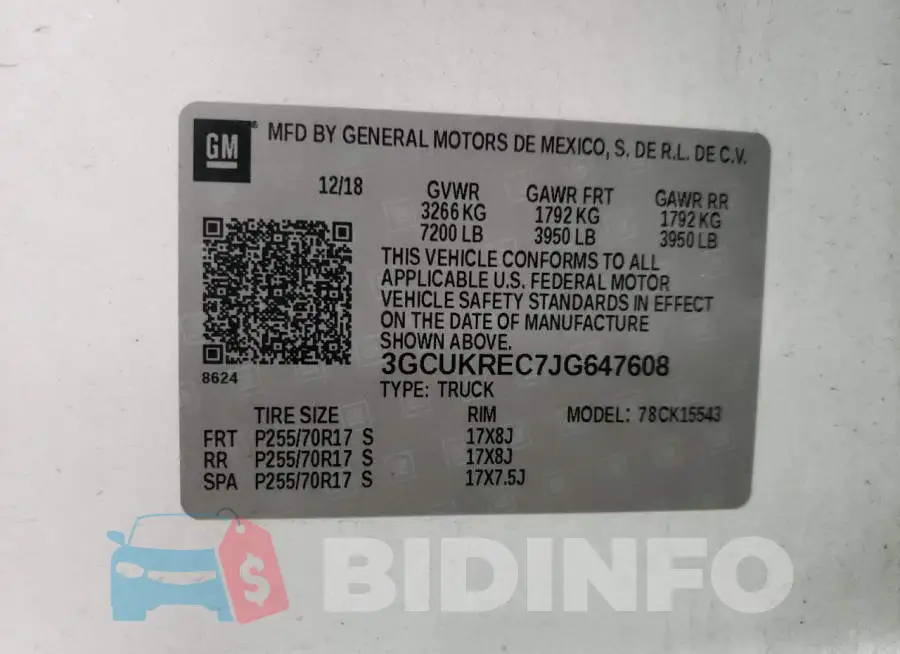 3GCUKREC7JG647608 Photo# 10