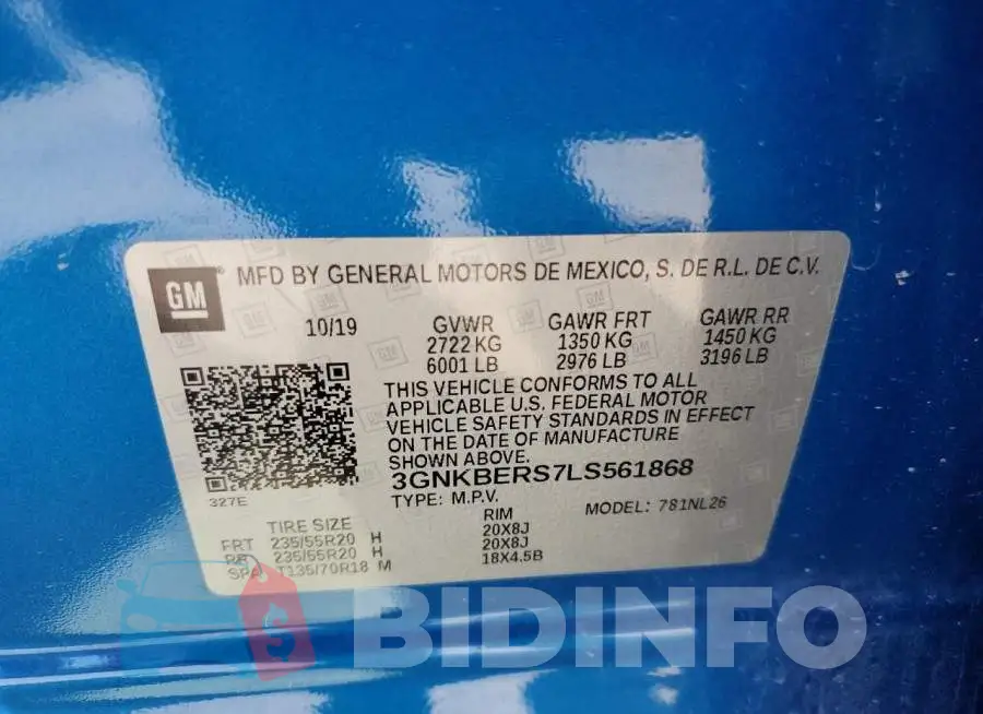 3GNKBERS7LS561868 Photo# 10
