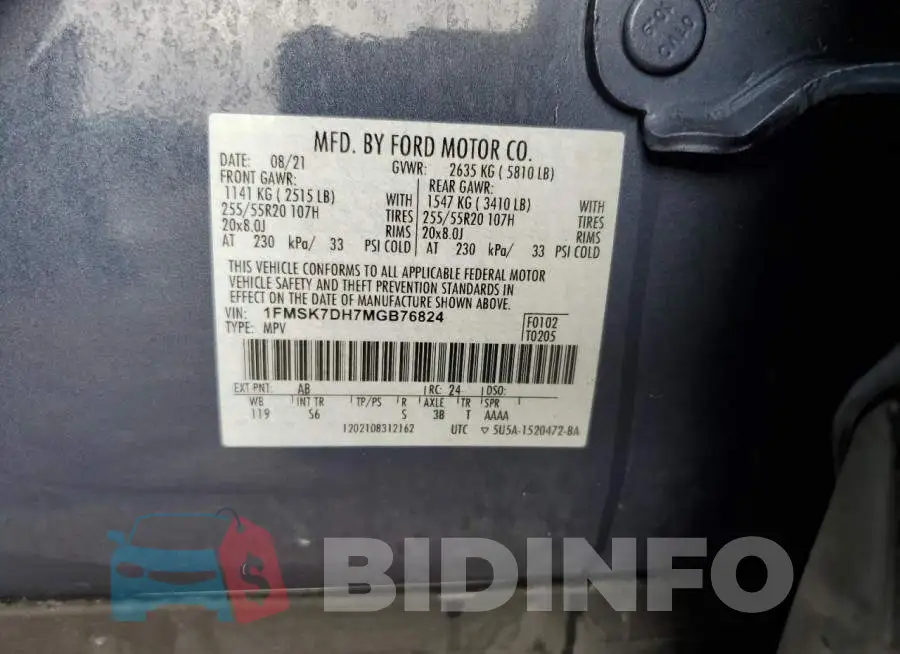 1FMSK7DH7MGB76824 Photo# 10