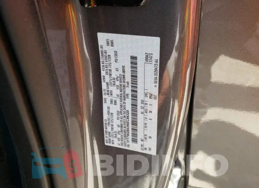 1FT7W2B63NEC86320 Photo# 10