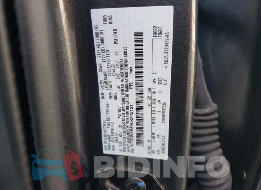 1FTEW1E59LKF15151 Photo# 10